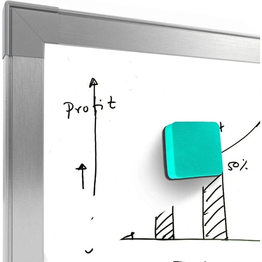 24 Pack Magnetic Dry Erase Whiteboard‎ Erasers Turquoise Felt Microfiber